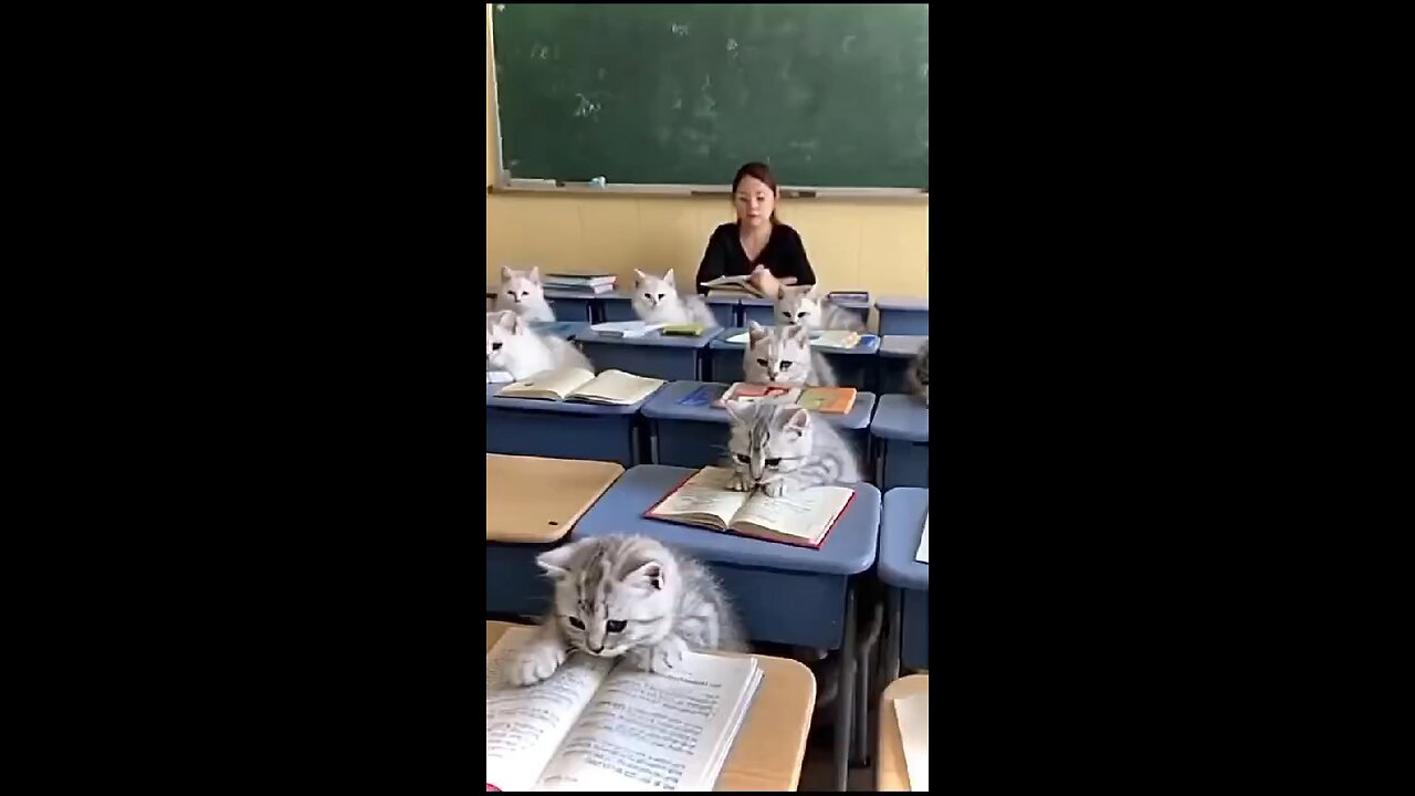 cat on the school