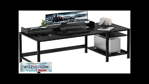 Computer Desk 47 Inch Home Office Desk with Storage Gaming Desk Review