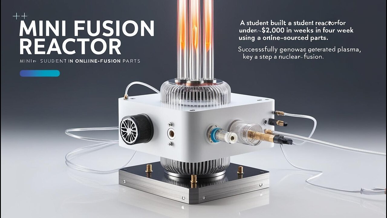 Student Builds Working Fusion Reactor for Under $2,000 in Just 4 Weeks