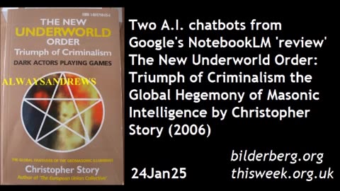 2 AI chatbots discuss Christopher Story's New Underworld Order and the Triumph of Criminalism (2006)