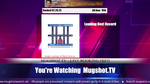 Mugshot TV - Live Arrest Booking Video Stream