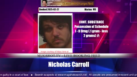 Mugshot TV - Live Arrest Booking Video Stream