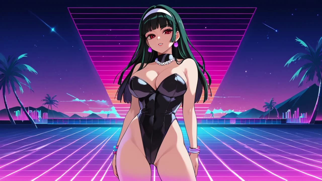 Synthwave Waifu 1