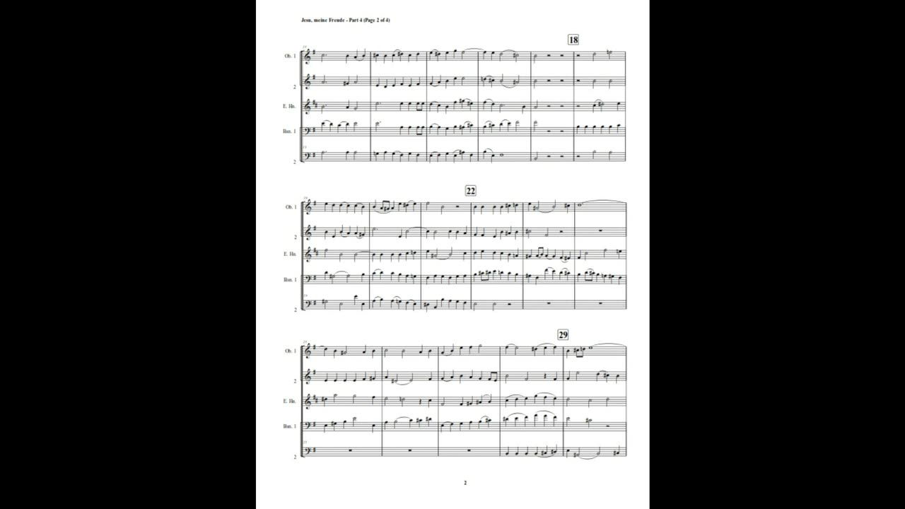 J.S. Bach – Motet: “Jesu, meine Freude”, Part 4 (Double Reed Quintet)