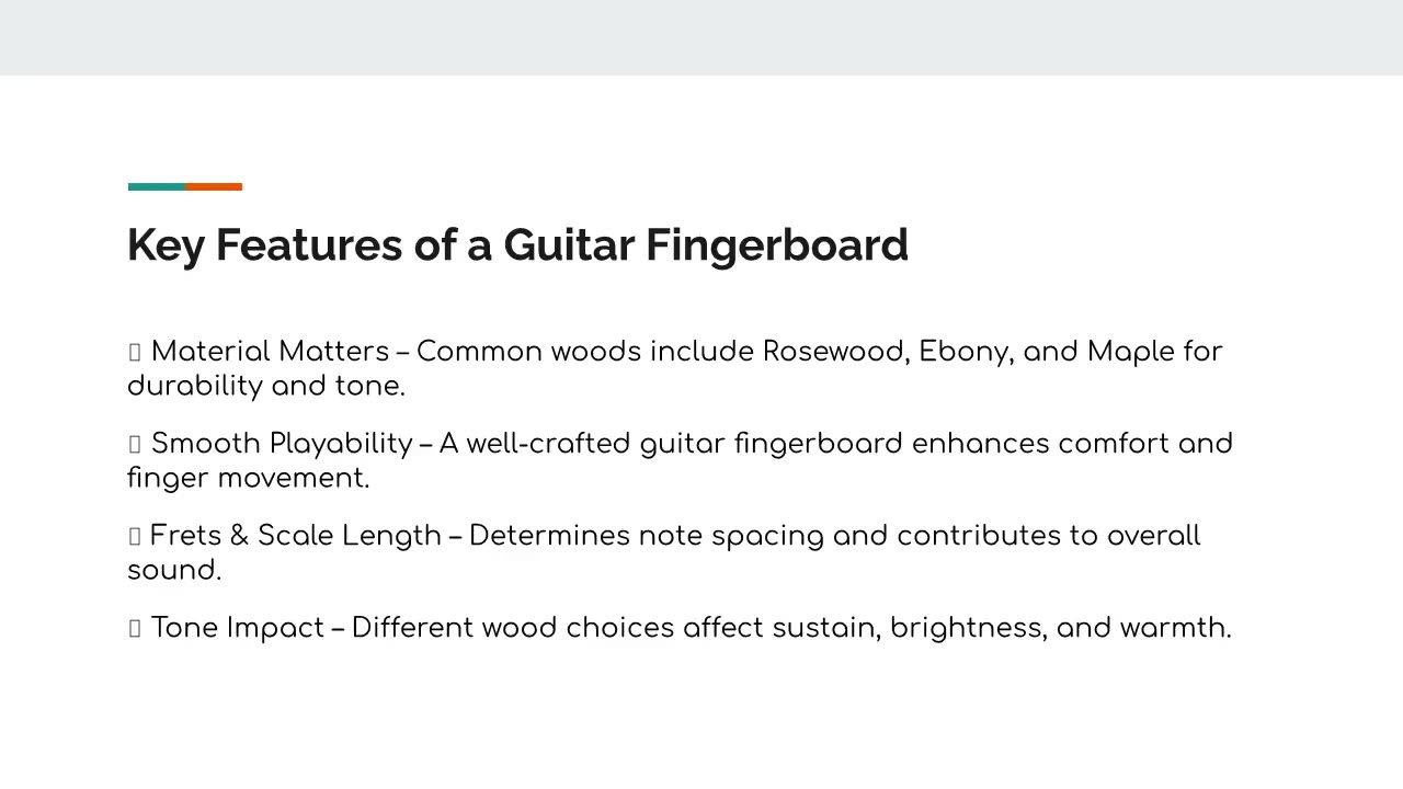 Guitar Fingerboard: The Heart of Playability & Tone