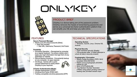 OnlyKey FIDO2 / U2F Security Key