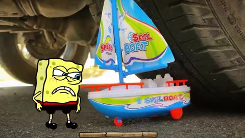 🚨🔥SPONGEBOB vs AMONG US CAR CRUSH CHAOS!🚗 SMASH Crunchy & Soft ASMR Crunch!😱 #SatisfyingCrunch