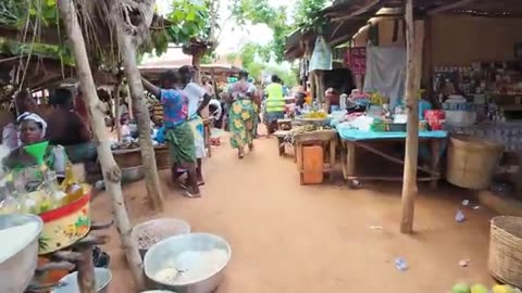 Extremely Simple Village Market Of Africa|Congo 🇨🇬🇨🇩🇨🇬🇨🇬🍅🍆🍠🥕🫑🥒🥔🍲