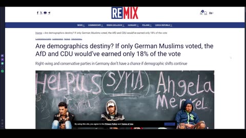 New research shows if only Muslims voted in Germany, the left would win 80%!