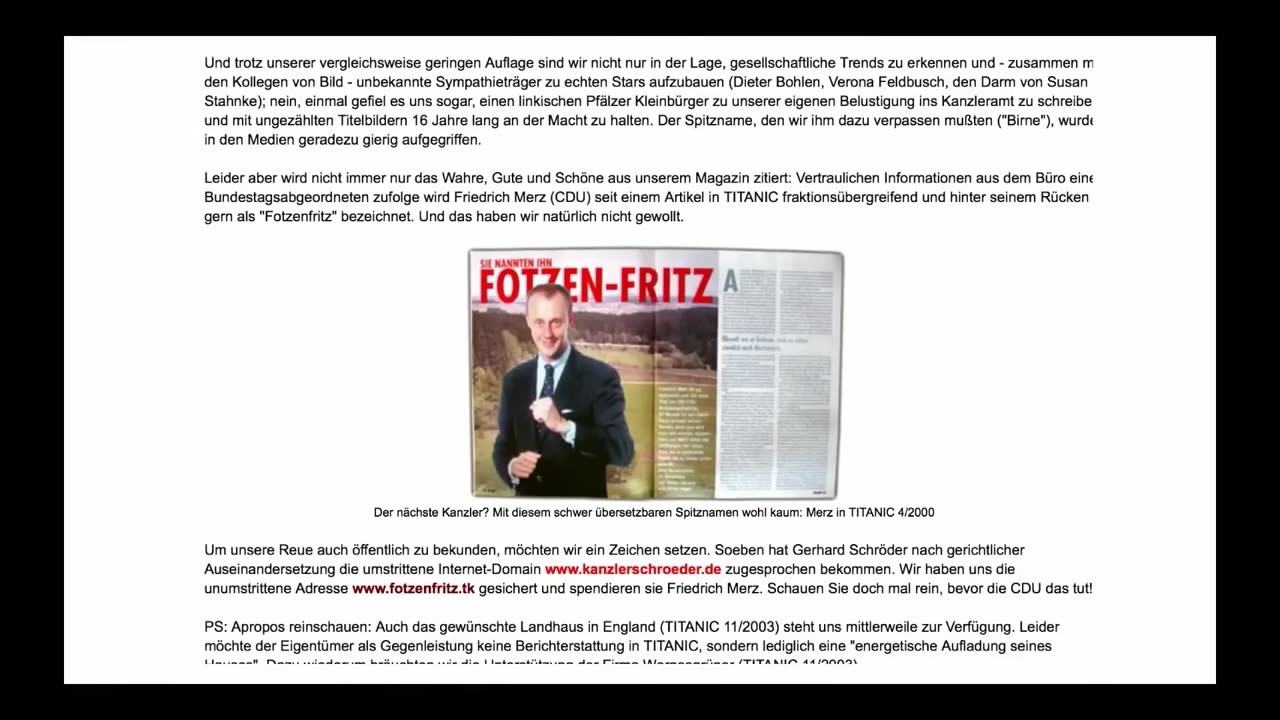 Wie Friedrich "Fotzenfritz" Merz zu seinem Spitznamen kam...