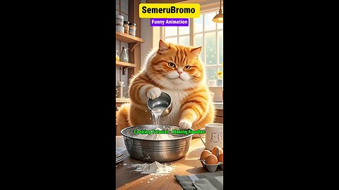 Funny Animation - Cat is Making Noodles #funnyanimationforkids #animalhumor #funnyshorts