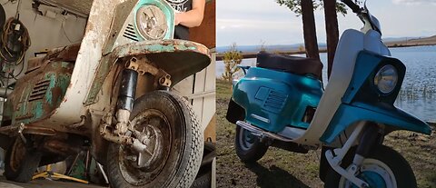 Piaggo Vespa | Very old 1960s Rusty Abandoned Motorcycle