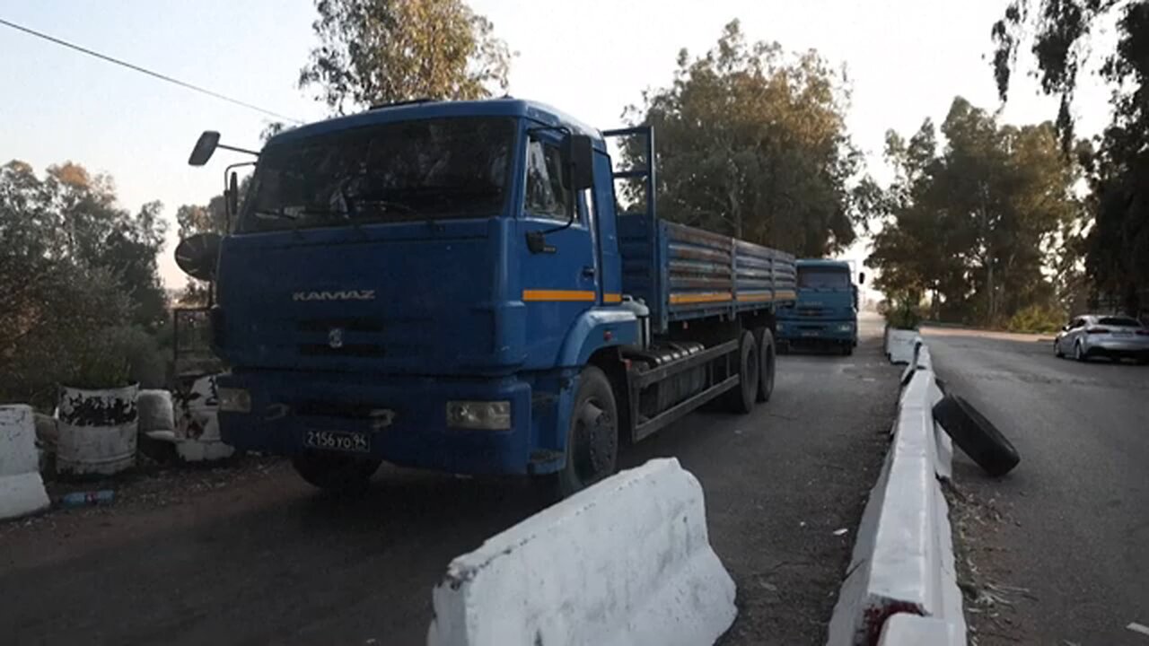 Russian military convoy heads towards base in Syria's Hmeimim