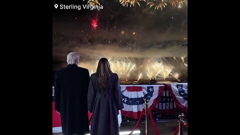 President Trump and First Lady Melania enjoying fireworks display at his golf club in Sterling, VA.