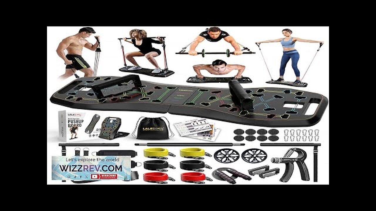 LALAHIGH Portable Home Gym System: Large Compact Push Up Board Pilates Bar Review