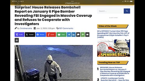 House Releases Bombshell Report on January 6 Pipe Bomber Revealing FBI Engaged in Massive Coverup