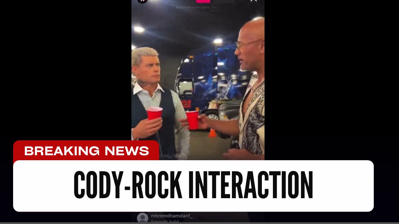 Rock and Cody Share A Moment On IG Live