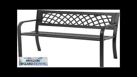 Garden BenchOutdoor BenchesIron Steel Frame Patio Bench with Mesh Pattern and Plastic Review