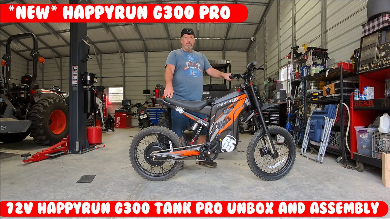 HappyRun G300 Pro 3000W Electric Bike 72V 30AH e-Bike Fully adjustable suspension Electric dirt bike