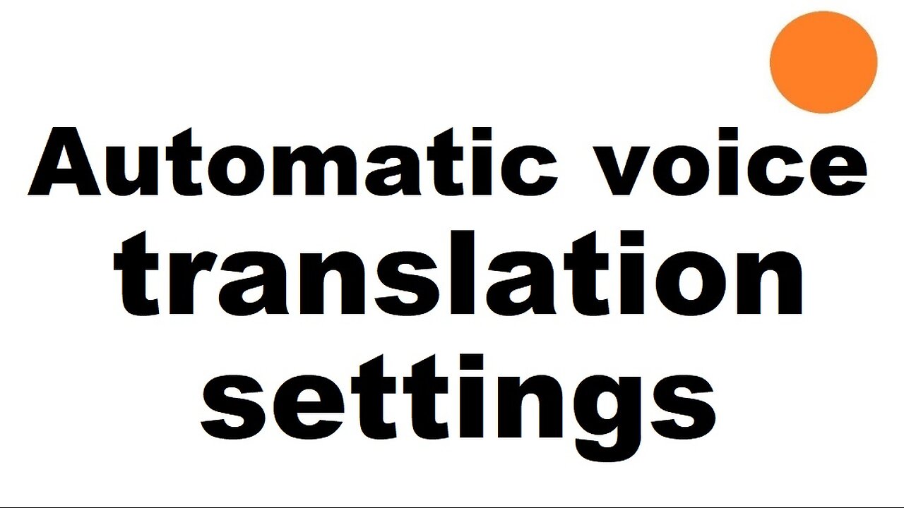 Auto voice translation settings - Youtube dubbing languages