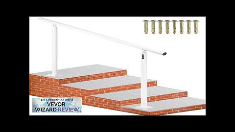 VEVOR Outdoor Stair Railing Kit 5 FT Handrails 0-5 Steps Adjustable Angle Review