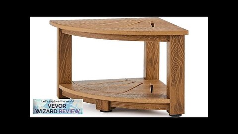 VEVOR Corner Shower Bench 16.5" Height 12.8" Radius Faux Wood Grain Polystyrene Review