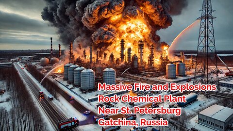 Massive Fire and Explosions Rock Chemical Plant Near St. Petersburg Gatchina, Russia