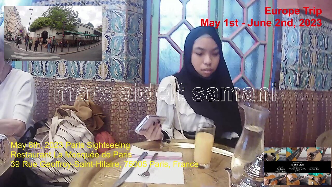 May 8th, 2023 - 19c Restaurant La Mosquée de Paris, 75005 Paris, France.