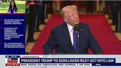 President Trump unleashes on Laken Riley migrant killer