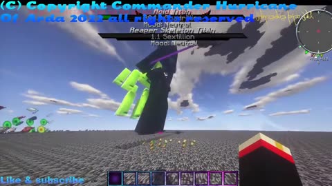 Minecraft mob battle Reaper Skeleton titan vs Acid titan