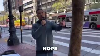 Trans Person pulls gun on street preacher