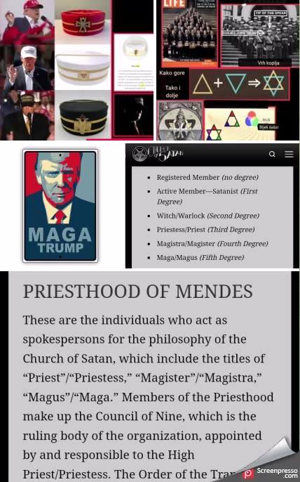 MAGA Klasyfikacja i hierarchia w Kościele szatańskim.