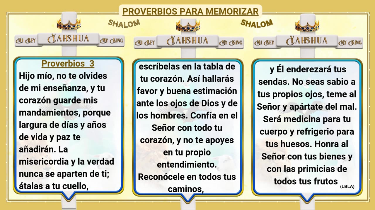 "Hijo mío, no te olvides de mi enseñanza".