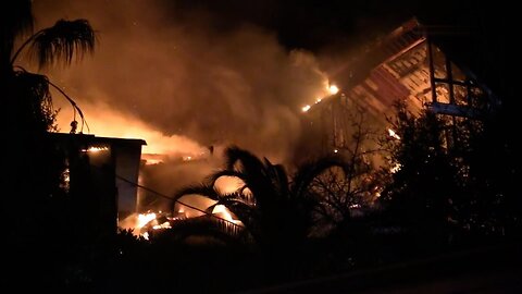 Homes Burn and Collapsed From Studio City Fire