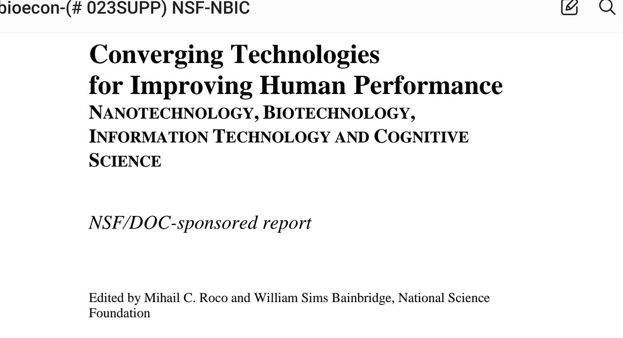 Skin radar In The thz Band & Converging Technologies For Improving Human Performance 2002 NNI Obama Whitehouse