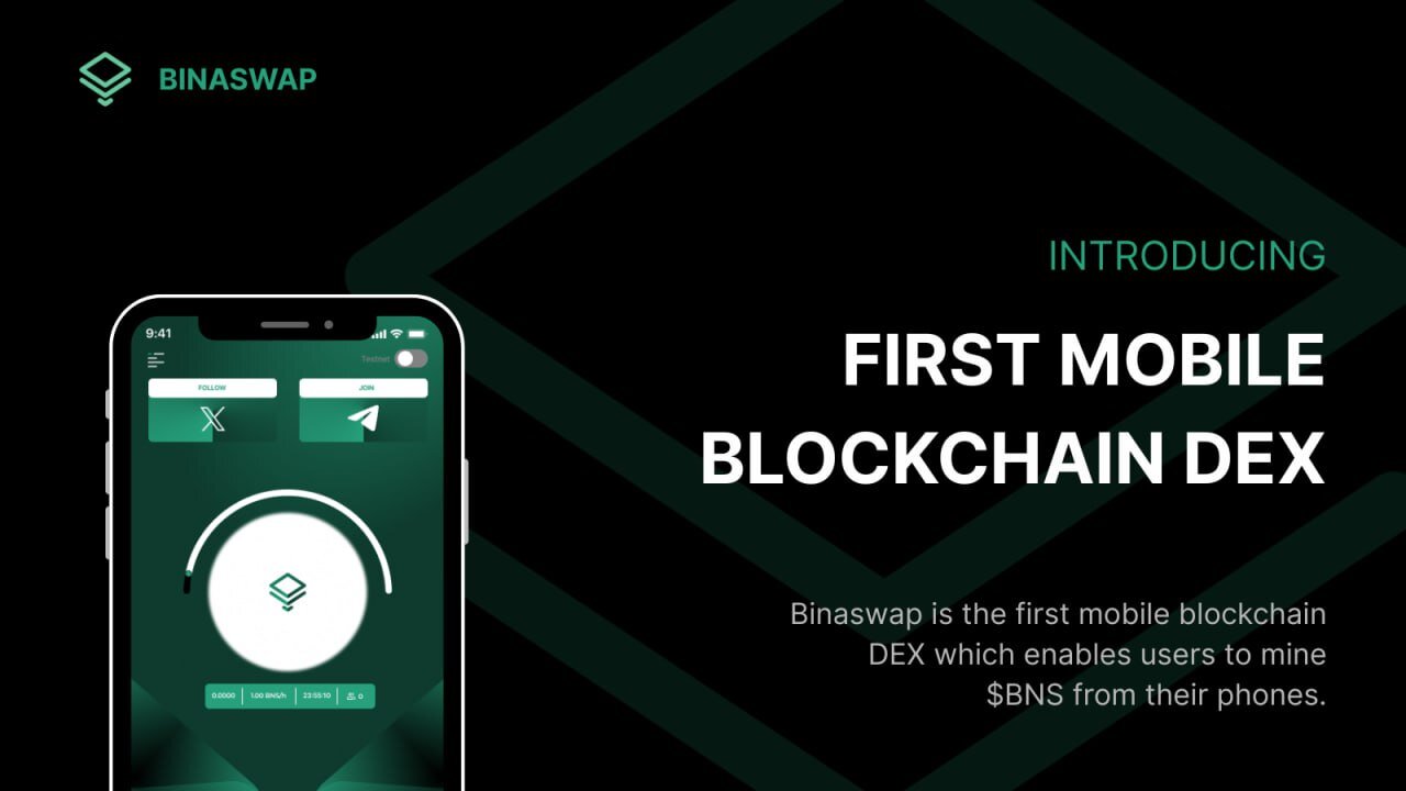 Free mine $BNS coin /BINASWAP exchange