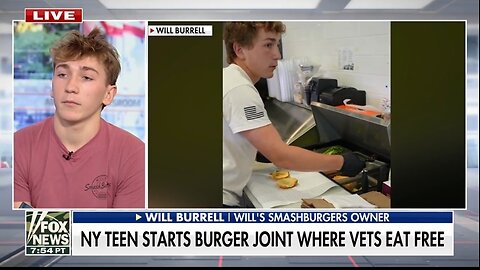 18 Year Old Starts Burger Business Where Veterans Eat FOR FREE
