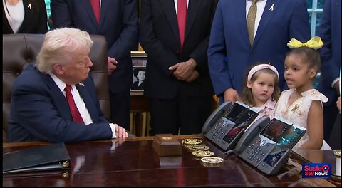 A nine-year-old leukemia survivor tells Trump Thank you in a cute way