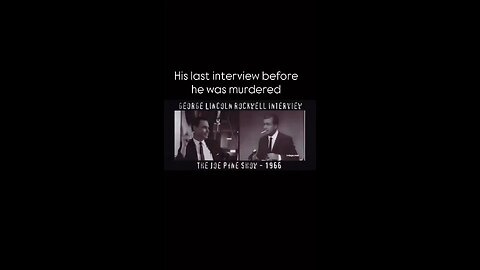 George Lincoln Rockwell’s Last Interview Before He Was Murdered. He Was Warning The World!