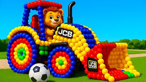 The mascot vibrato assistant Balloon JCB and Tractor on the football field is popular, co produced