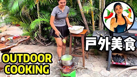 Minced Pork Stuffed Bitter Melon | Outdoor Village Style Cooking