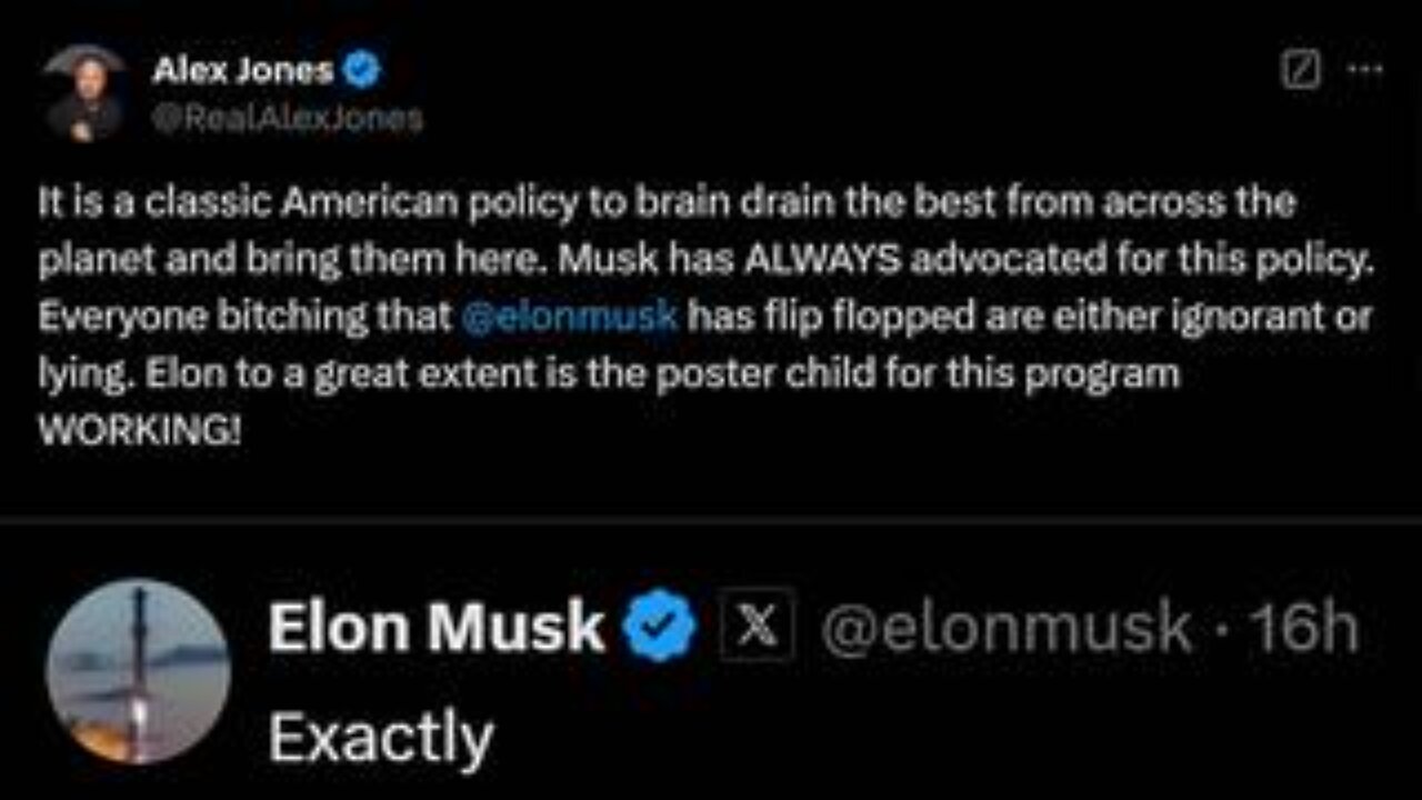 Elon Musk Responds To Alex Jones' Breakdown Of The H-1B Visa Controversy