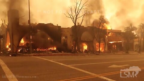 Jan.8, 2025 Altadena, CA - Downtown Altadena Destroyed in Eaton Fire, 5 Confirmed Dead by Sheriff