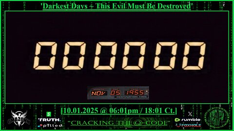 "CRACKING THE Q-CODE" ~ 'Darkest Days ~ This Evil Must Be Destroyed'
