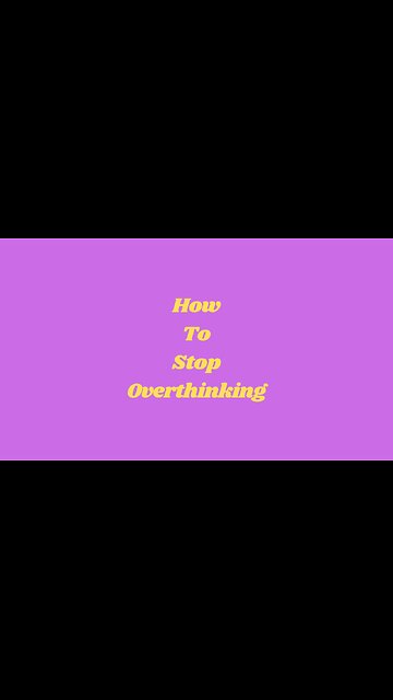 How to Stop Overthinking in 60 Seconds (Instant Mind Hack!)