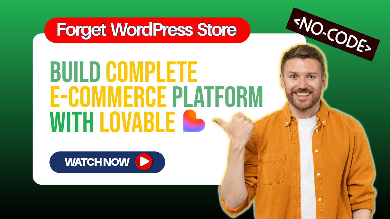 🚀 Forget about WordPress Store! 🛒 Build your own e-Commerce Website From Scratch with Lovable 💻✨