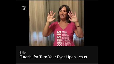 Tutorial for Turn Your Eyes Upon Jesus