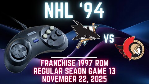 NHL '94 Franchise League (1997) - Sharks (Len) at Senators (TJ) {Genesis} - Game 13