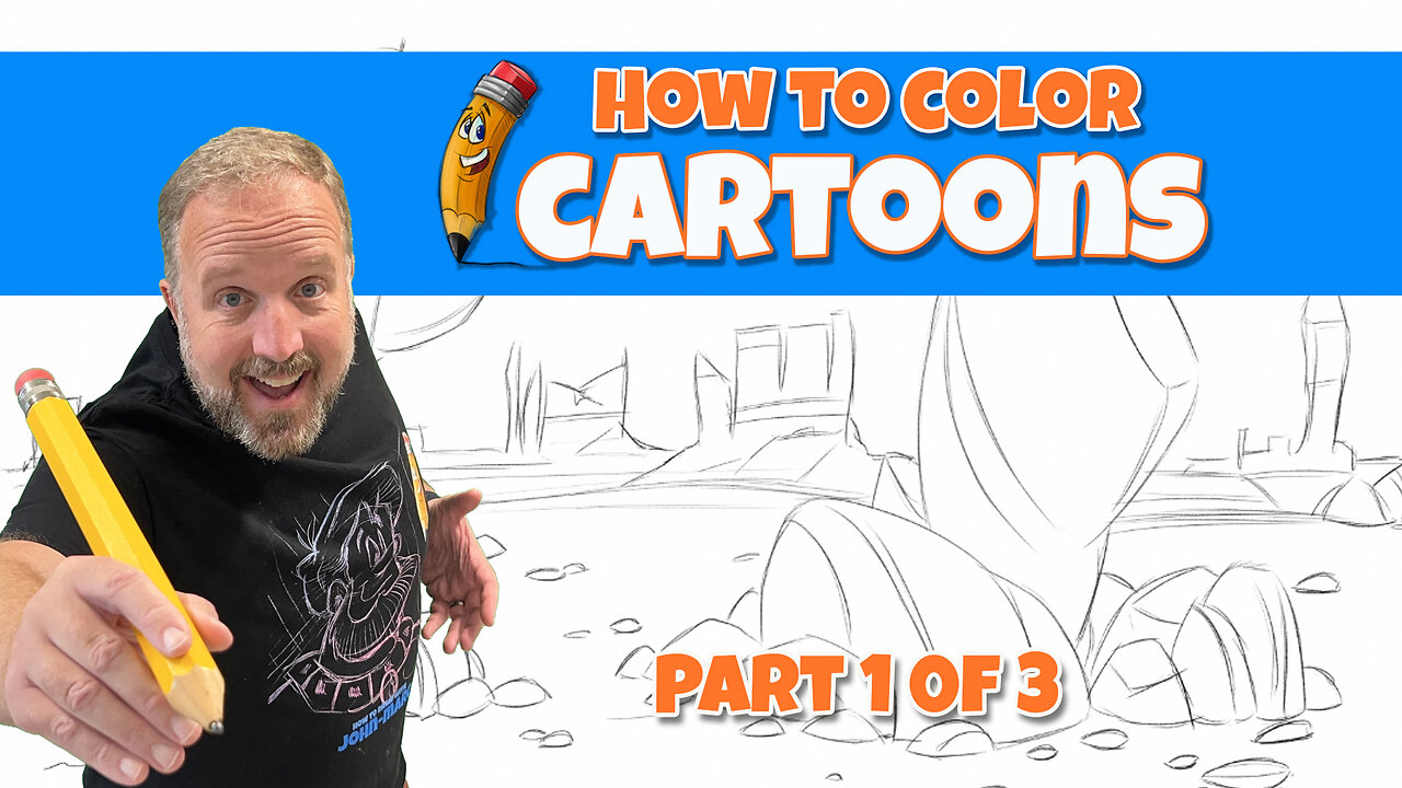 3-Part Series: How to Draw a Cartoon Background from a Western Scene!