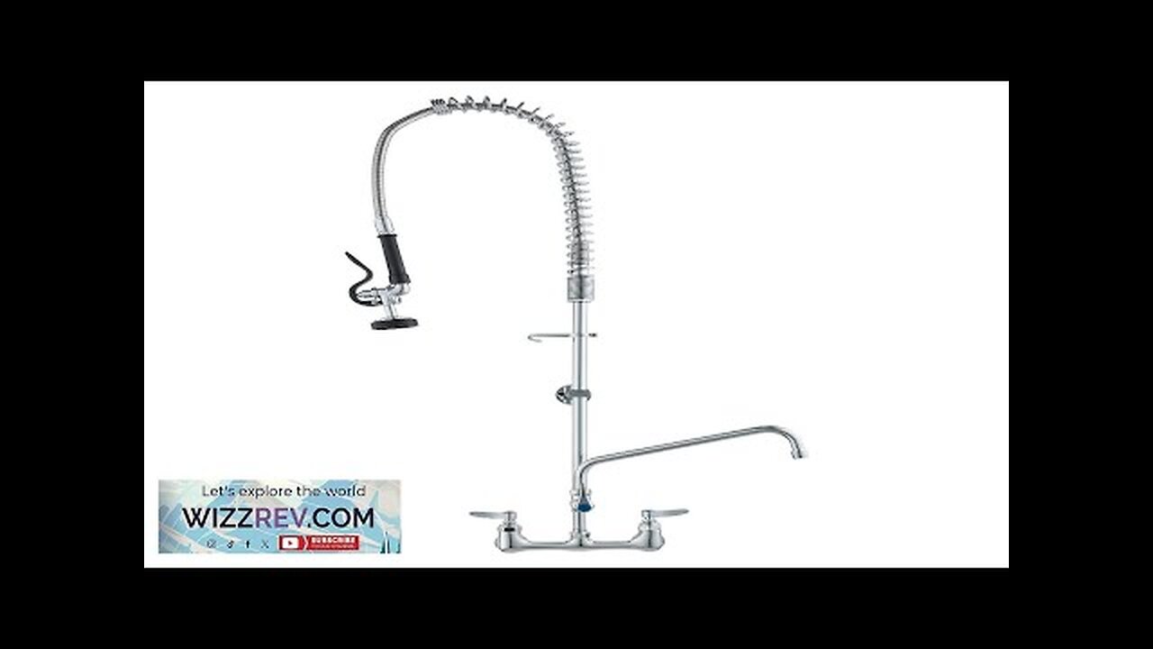 VEVOR Commercial Faucet with Pre-Rinse Sprayer 44" Height 8" Center 12" Swing Review